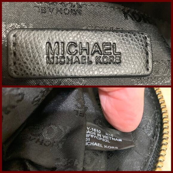 MICHAEL KORS Black Crossgrain Leather CINDY Slim Dome Satchel - Picture 10 of 15